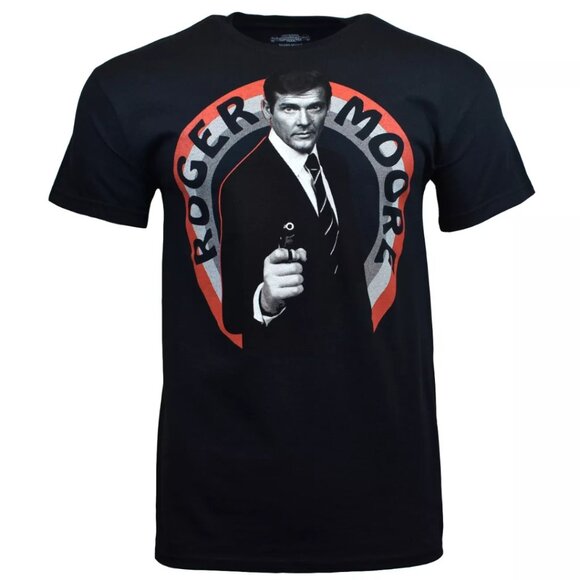 Men's T-shirt -007 James Bond - Roger Moore - MI6 Agent - Spy Undercover Movies - Picture 1 of 2